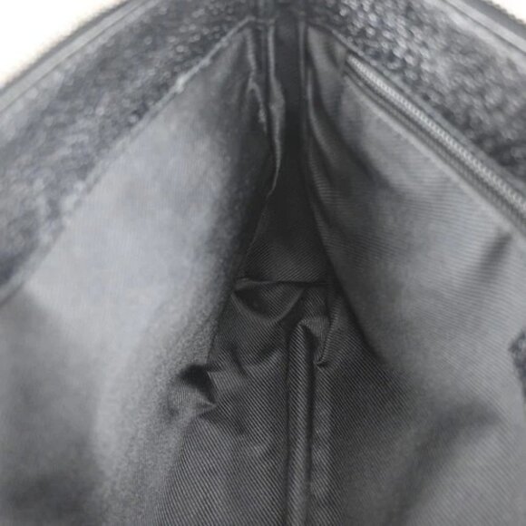 GUCCI Logo GG Pattern Shoulder Bag Canvas Leather Black SHW Italy 35MA141 - Picture 12 of 15